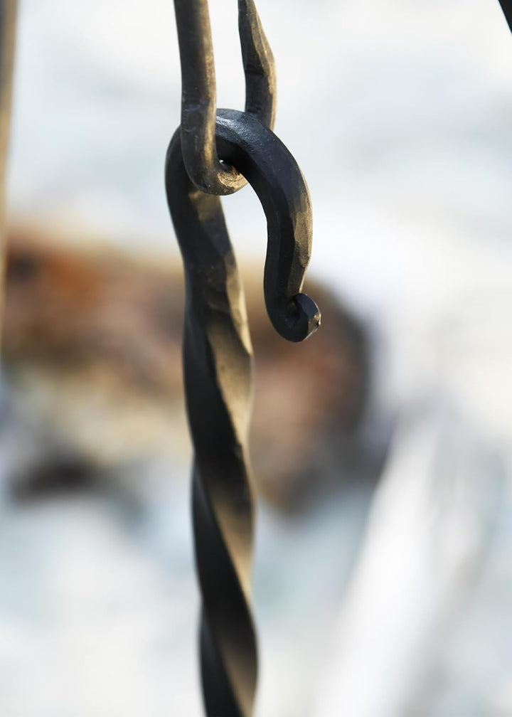 Battle-Merchant Hänge-Pfanne für Dreibein aus Stahl - Bratpfanne - Grill - Schwenkgrill