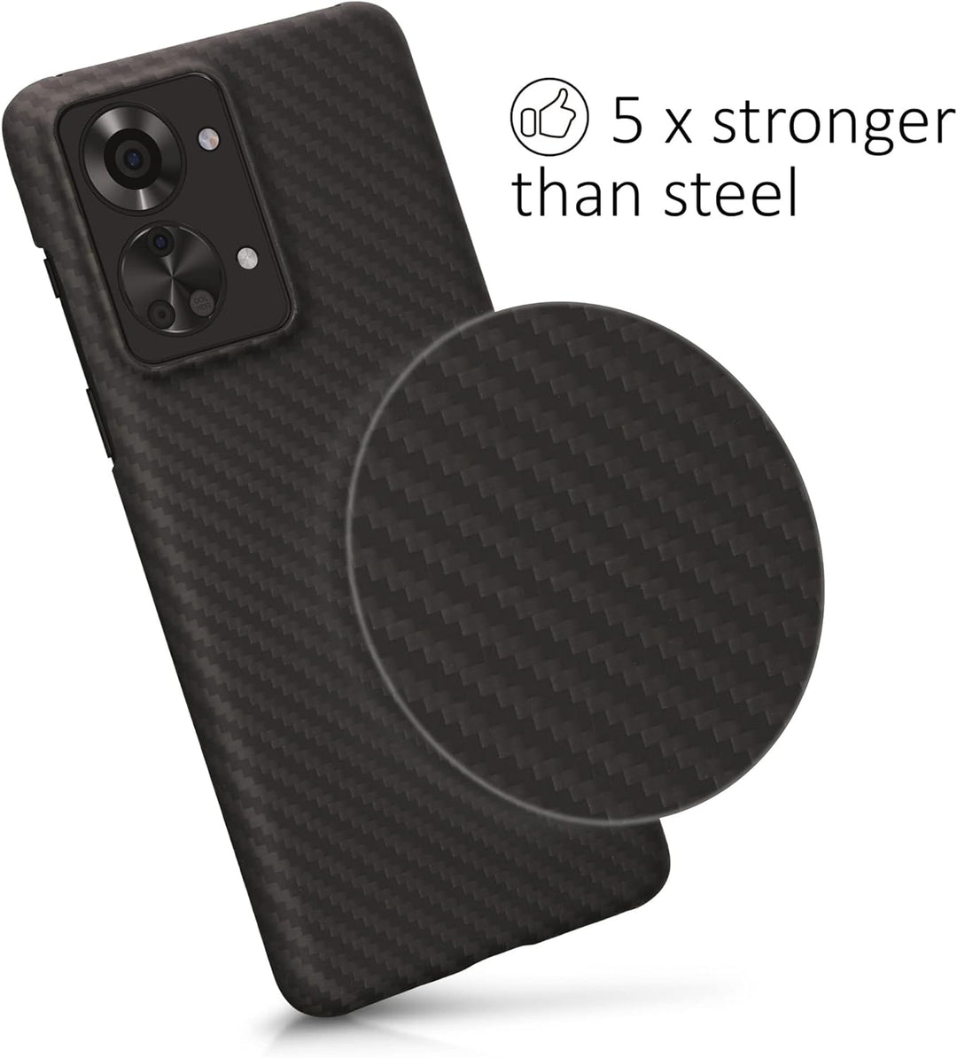 kalibri Schutzhülle kompatibel mit OnePlus Nord 2T 5G - Hülle Aramid - Handy Cover Case Handyhülle S