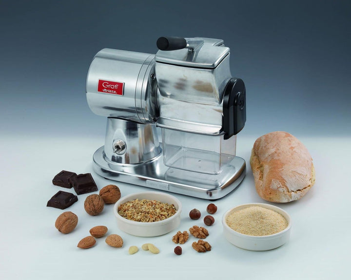 Ariete, 449 Gratì Superior, elektrische Profi-Reibe aus Druckgussaluminium für Käse, Brot, Schokolad