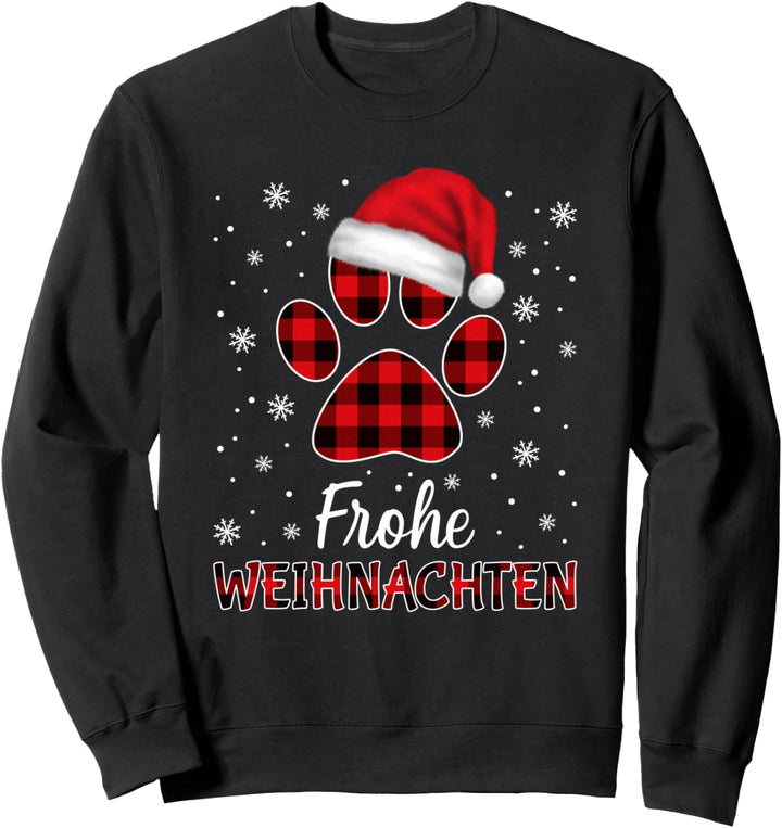Weihnachtsoutfit Damen Herren Kinder Weihnachten Pfote Sweatshirt