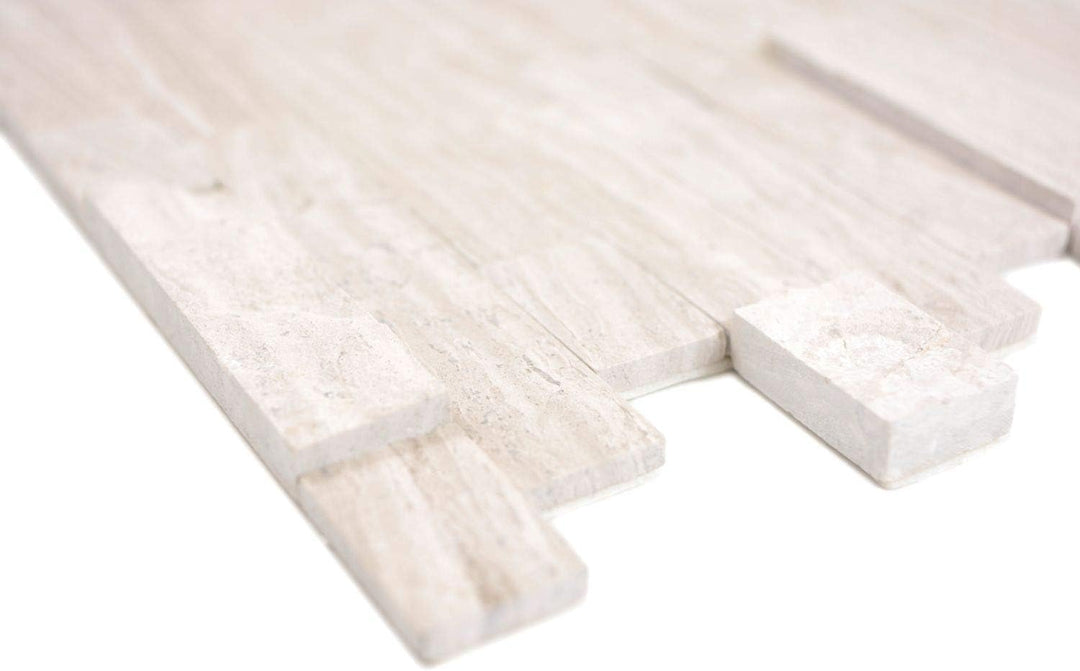 Selbstklebnde Mosaikmatte Verbund Naturstein grey für WAND KÜCHE Wandverblender Fliesenspiegel Verkl