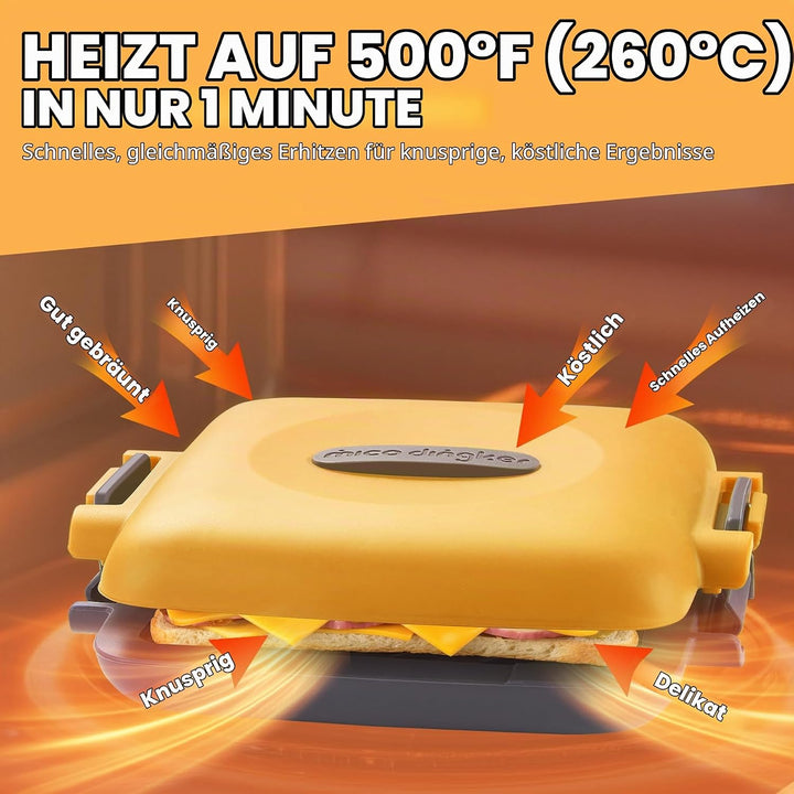 Sandwichmaker, Sandwichtoaster für Mikrowelle, Antihaftbeschichteter Sandwich-Toaster, Panini Sandwi