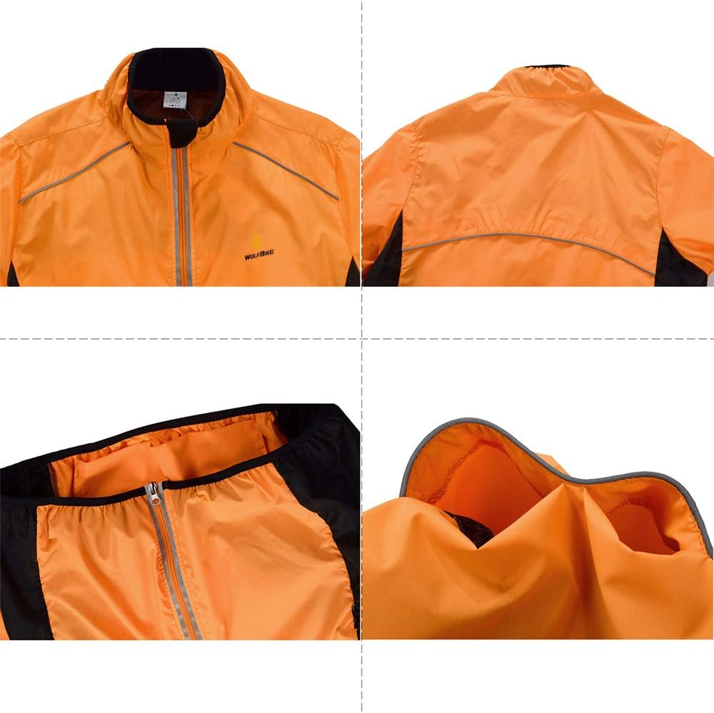 WOSAWE Herren-Fahrradjacke Winddichte wasserdichte MTB Mountainbike Jacket Für Radfahren, Joggen &amp; W