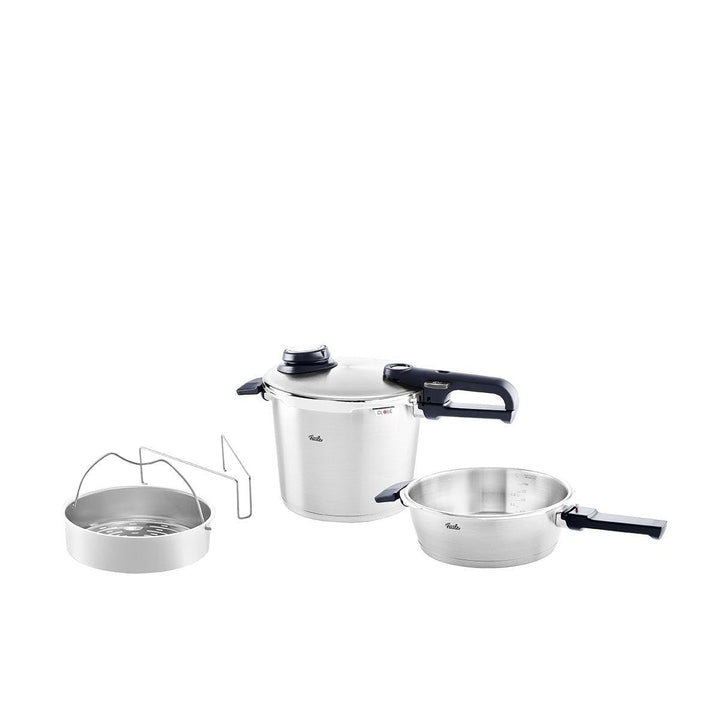 Fissler Vitavit Premium / Schnellkochtopf-Set, 4-teilig (6l - Ø 22 cm & Schnellbratpfanne 2,5l - Ø 2