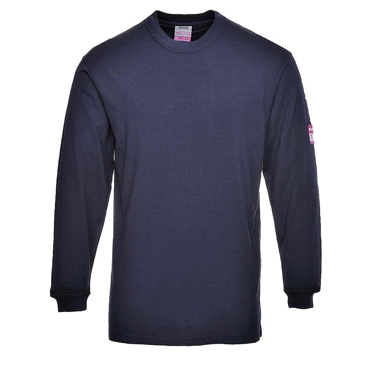 Portwest Flammhemmendes antistatisches Langarm T-Shirt, Grösse: XL, Farbe: Marine, FR11NARXL XL Mari