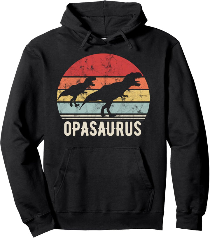 Opa Saurus Retro Opasaurus Pullover Hoodie