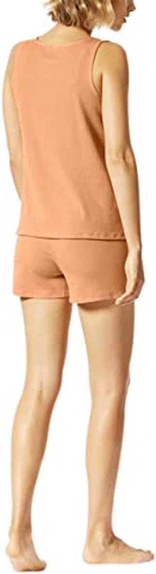 Schiesser Damen Schlafanzug Kurz Pyjamaset 36 Apricot, 36 Apricot
