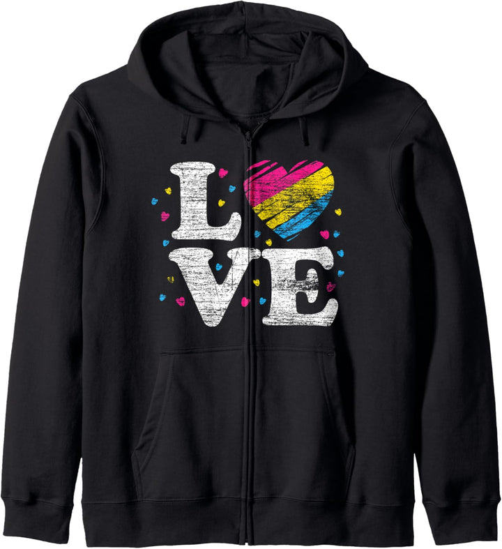 Pan Pride Liebe Queer LGBTQ Genderfluid Geschenk Pansexuell Kapuzenjacke