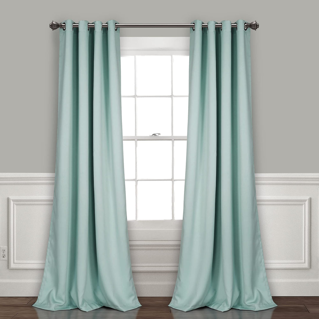 Lush Decor Verdunkelungsvorhänge mit Ösen, isoliert, 132 x 274 cm, Blau 52"W x 108"L Blau, 52"W x 10