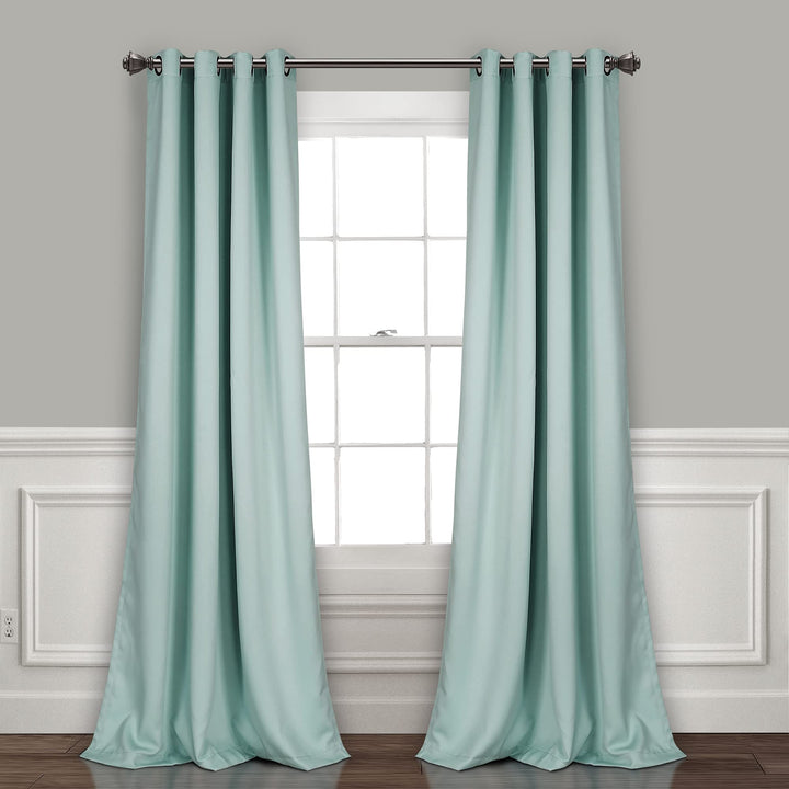 Lush Decor Verdunkelungsvorhänge mit Ösen, isoliert, 132 x 274 cm, Blau 52"W x 108"L Blau, 52"W x 10