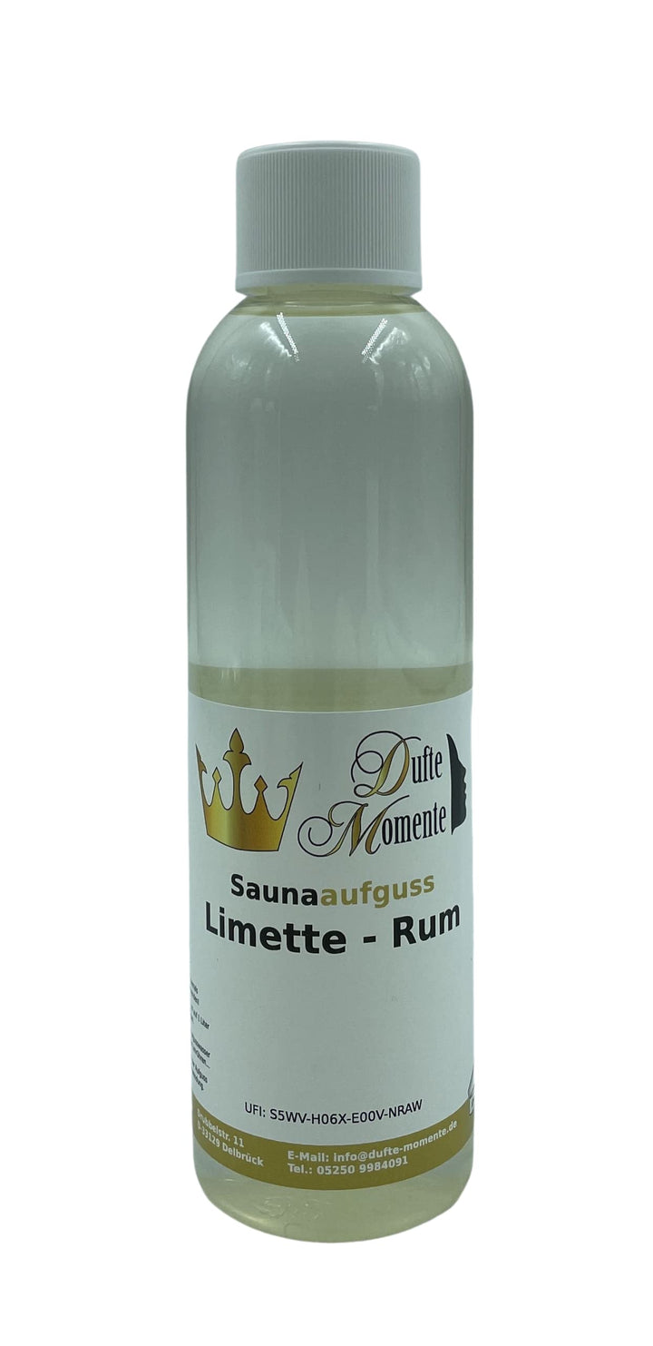 Saunaaufguss Limette-Rum 250ml Dufte Momente Sauna Aufguss Konzentrat Premium