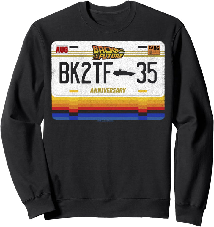 Back To The Future 35th Anniversary License Plate Sweatshirt