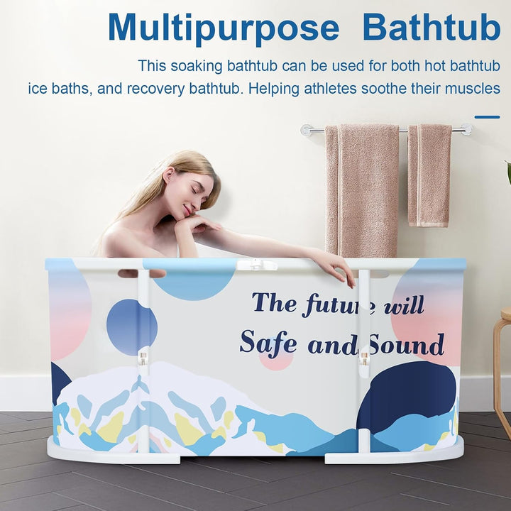 Tragbare Faltbare Badewanne, Rosa, Kunststoff, Freistehend, 115 x 57 x 53 cm, 114 cm, 114 Cm