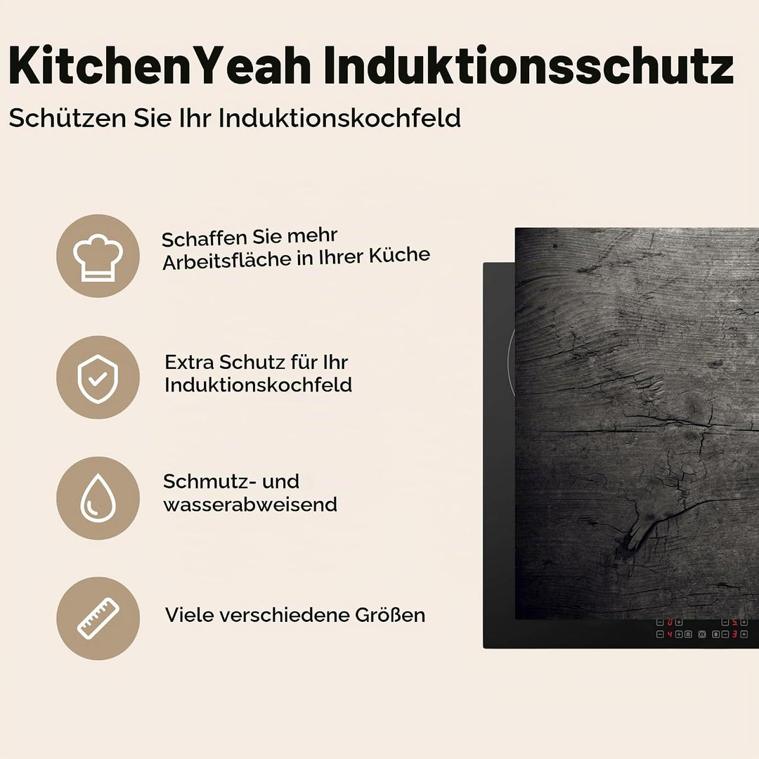 KitchenYeah© Herdabdeckplatte Einteilig Induktionsmatte Küche Abdeckung Ceranfeld Herd Abdeckplatte