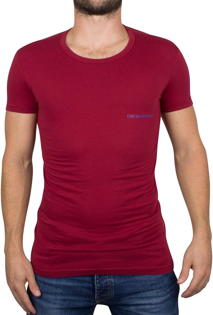 Emporio Armani Zwei Pack Rundhals t-Shirt XL Marine & Rot