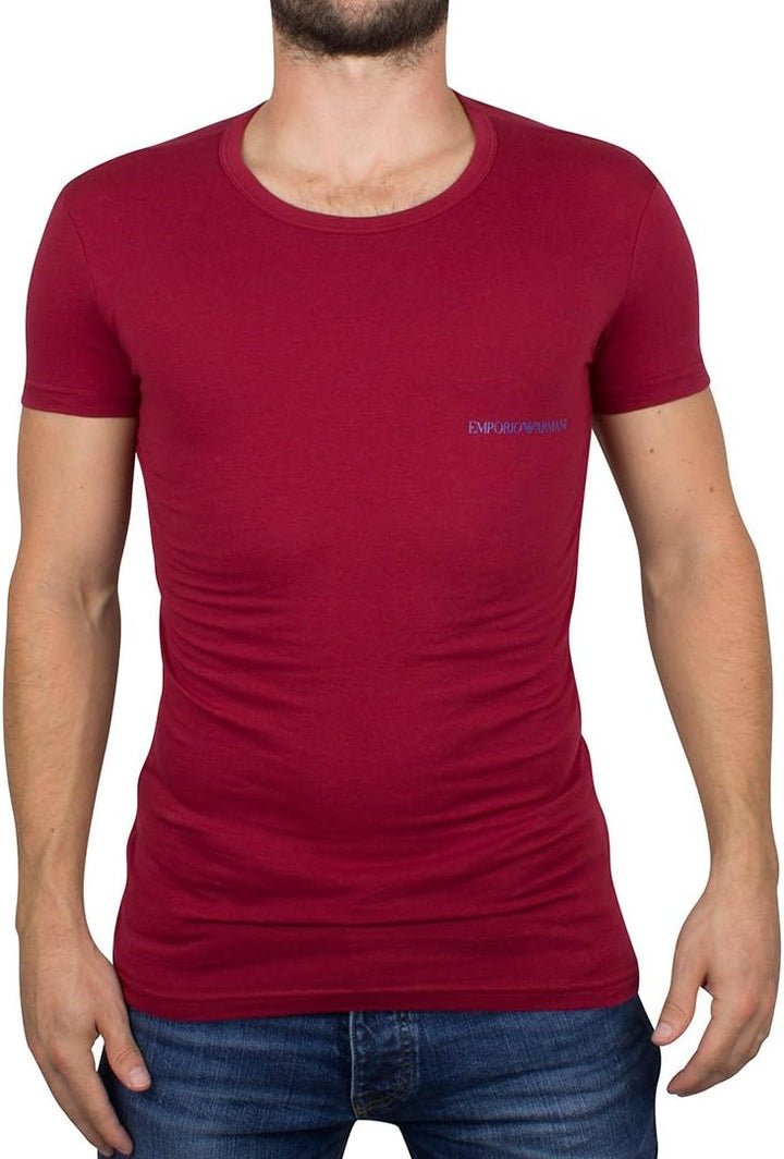 Emporio Armani Zwei Pack Rundhals t-Shirt XL Marine & Rot