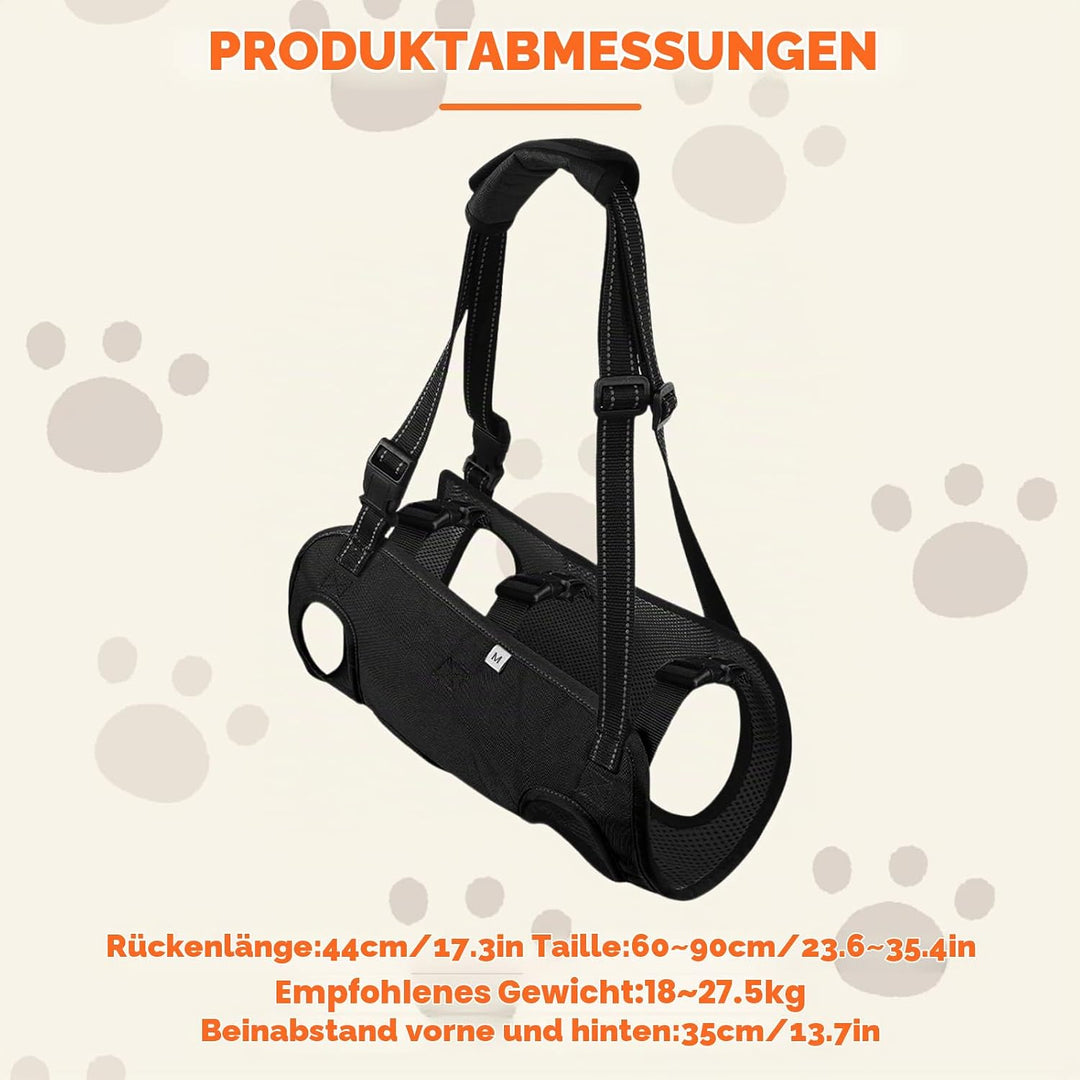 Hunde Tragehilfe, Tragehilfe Hund Treppe Verstellbare Gehhilfe für Hunde, Hundeliftgeschirr für Hint