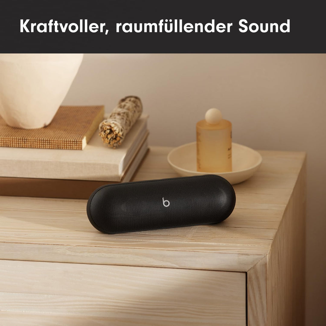 Beats Pill Tragbarer Bluetooth-Lautsprecher, Bis zu 24 Stunden Akkulaufzeit, Wasserabweisend, Kompat