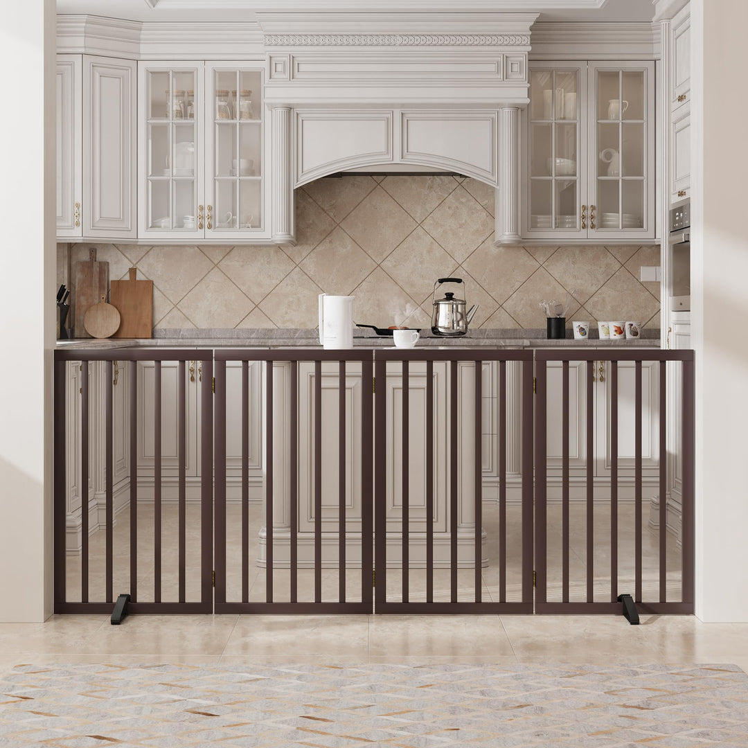 Freistehendes Hundegitter, Faltbares Hundebarriere für Tür,Treppen,Flur,Küche &amp; Schlafzimmer, Freist