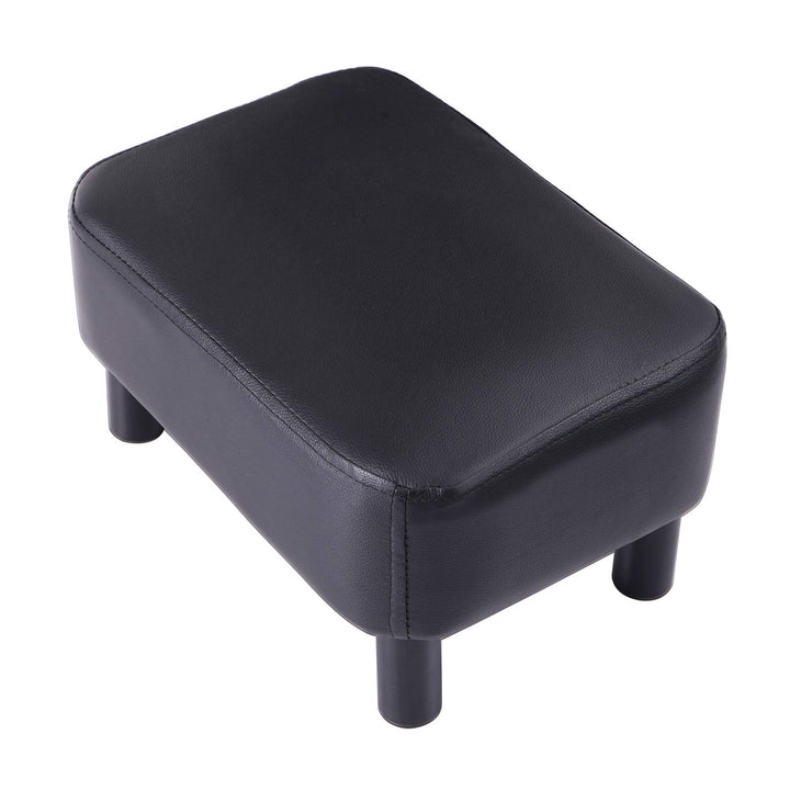 IBUYKE Hölzerner Sitzhocker Rechteckiger, Sitzhocker, Fussablage, Pouf Sitzpuff, Fusshocker mit Holz