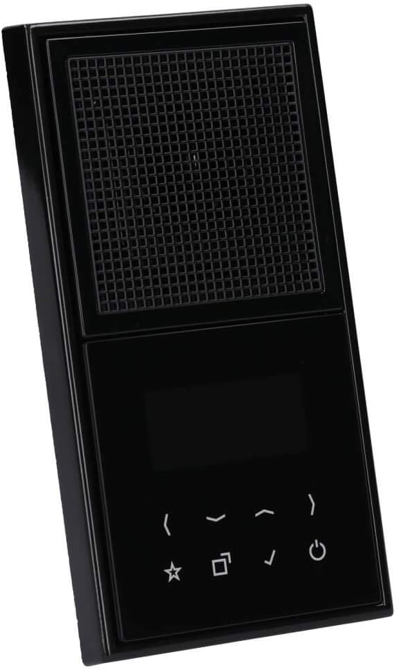 Jung Smart Radio DAB Komplett-Set Schwarz Serie LS DABLS1SW mit Lautsprecher und 2-Fach Rahmen LS982