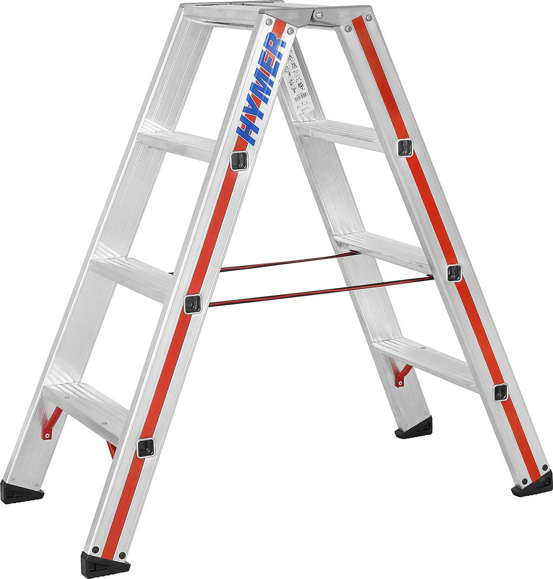 Hymer Klapptritt mit 2x4 Stufen (beidseitig begehbar, Standhöhe 45 cm, verstärkte Stufen, Spreizsich
