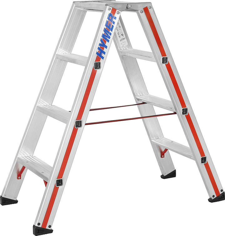 Hymer Klapptritt mit 2x4 Stufen (beidseitig begehbar, Standhöhe 45 cm, verstärkte Stufen, Spreizsich