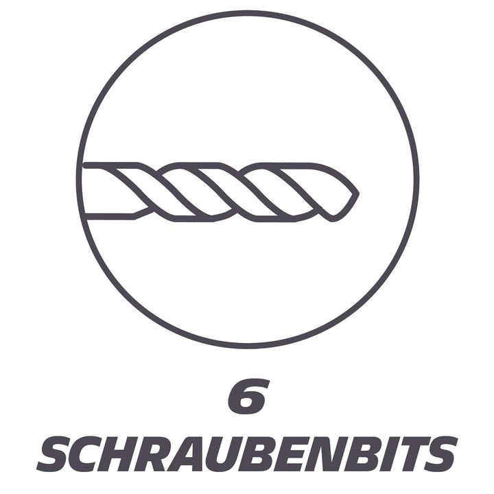 MICHELIN Pneumatischer Bohrersatz - 10 Bohrer-Bits - 6 Schraubendreher-Bits - Selbstspannendes Spann