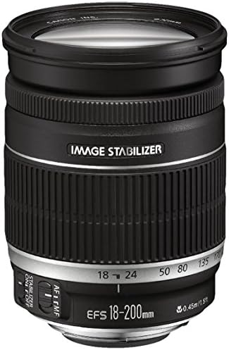 Canon EF-S 18-200mm F3.5-5.6 IS Objektiv (72mm Filtergewinde) schwarz Single, Single