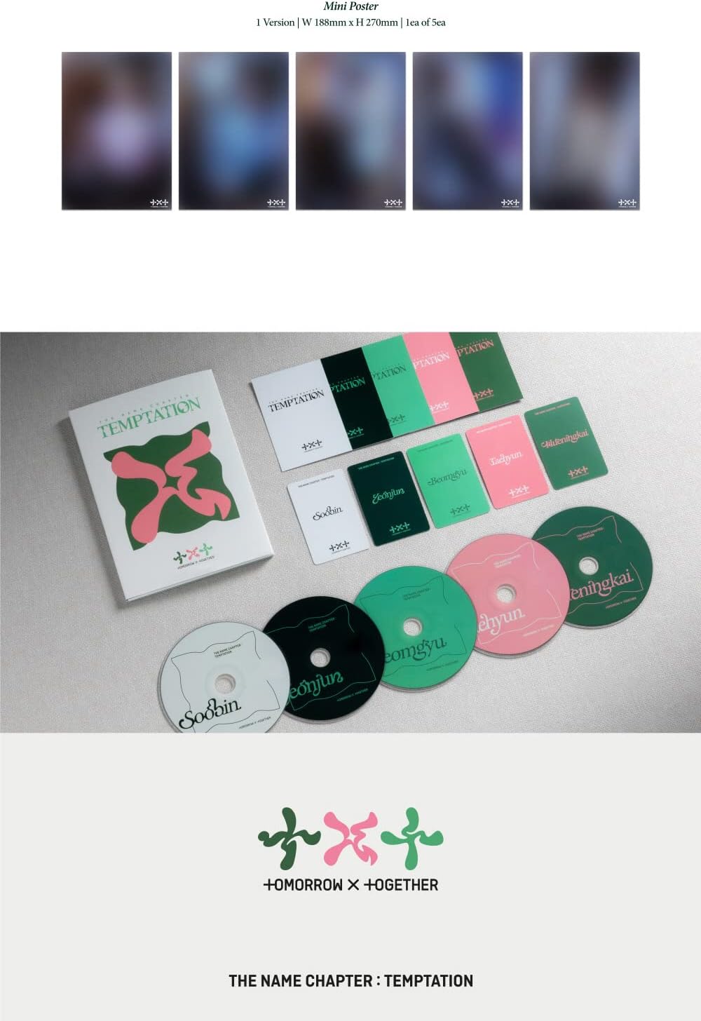 TOMORROW X TOGETHER TXT - THE NAME CHAPTER : TEMPTATION [Lullaby ver.] Album (Random ver.), Random V