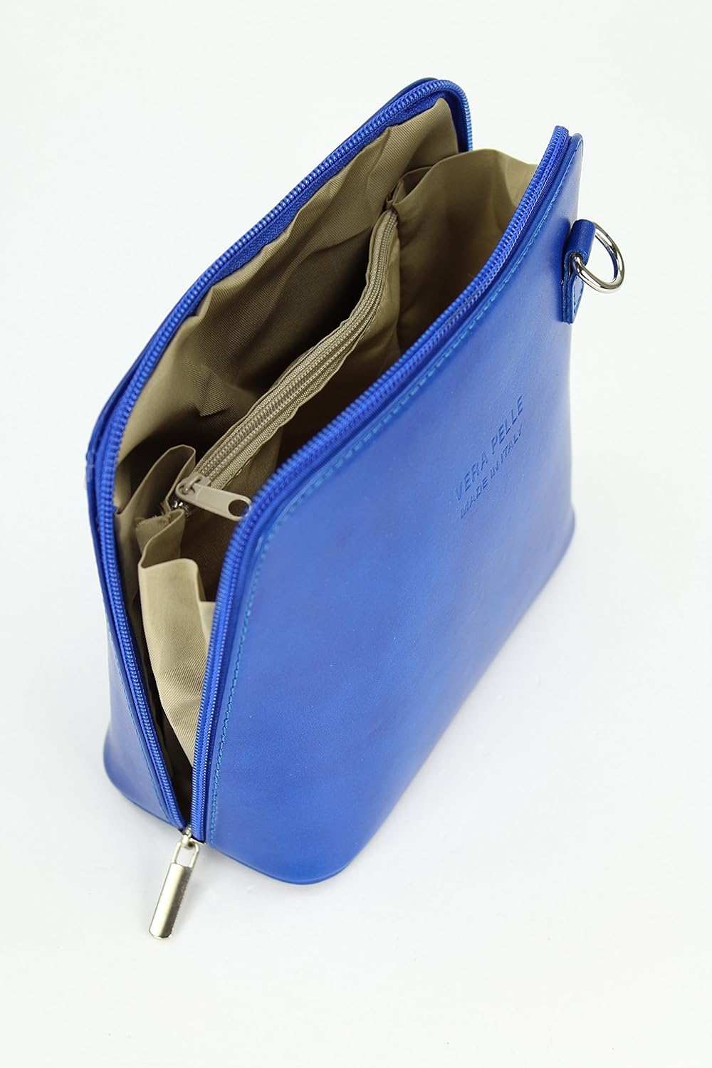 Belli italienische Ledertasche Damen Umhängetasche klein Handtasche Schultertasche Abendtasche in ro