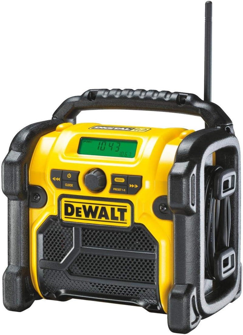 DeWalt Akku- und Netz-Radio/Baustellen-Radio (DAB(DAB(+)/FM Stereo/FM & 18V Akku LED-Leuchte Bundle