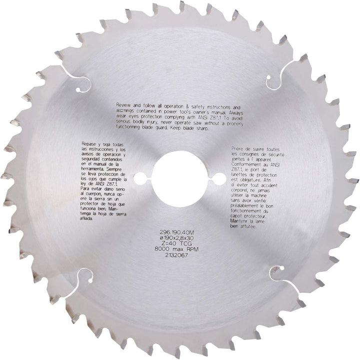 CMT Orange Tools Kreissägeblatt HW 216 x 2,8 / 2,2 x 30 Z=64 TCG - 297.064.09M - für eisenfreies Mat