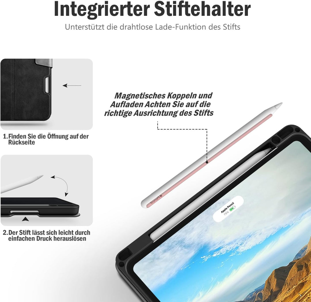 Antbox Hülle für iPad Pro 11 2022 (4. Generation)/2021(3. Gen)/2020(2. Gen)/2018 mit stifthalter App