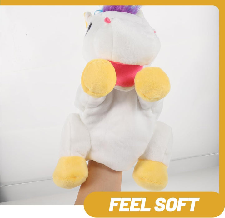 BESTonZON Einhorn Handpuppe Plüsch Handpuppe Einhorn-puppenspielzeug Handpuppen Einhorn Spielzeug Ti