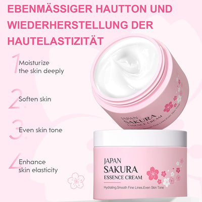 Hautpflege Set für Teenager-Mädchen, Japan Sakura Skincare Set, Anti-aging Gesichtspflege Set, Tägli