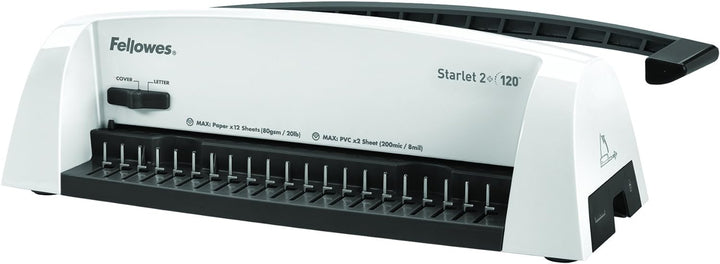 Fellowes Plastikbindegerät Starlet+ für Zuhause und das Home Office, Bindekapazität 120 Blatt, Stanz