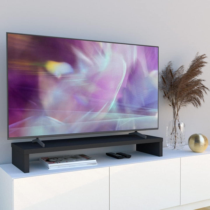Henor Riser-Halterung für TV aus FSC® Holz 110 x 35 x 15 cm Graphit. Unterstützt 60 kg. 110x35x15 Gr