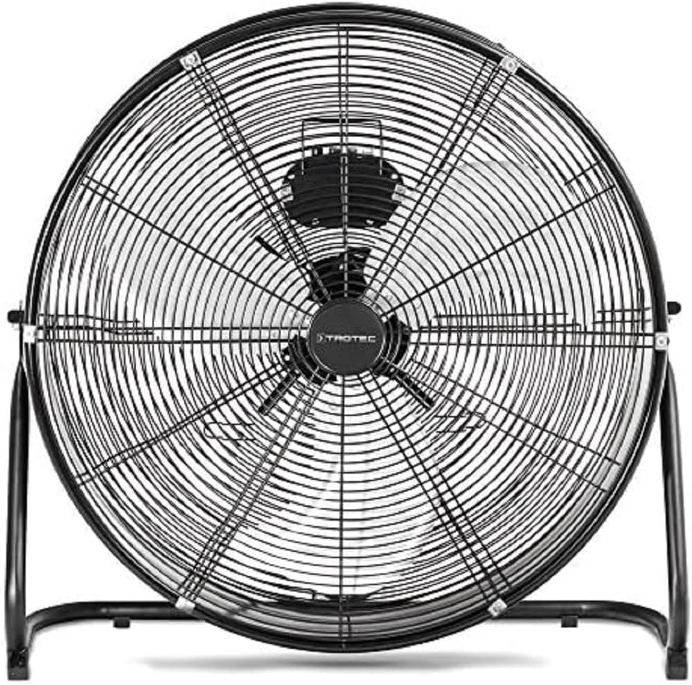 TROTEC Bodenventilator TVM 24 D – 124 Watt, Neigungswinkel 135°, 3 Stufen, Ø 60 cm, kippfester Stand