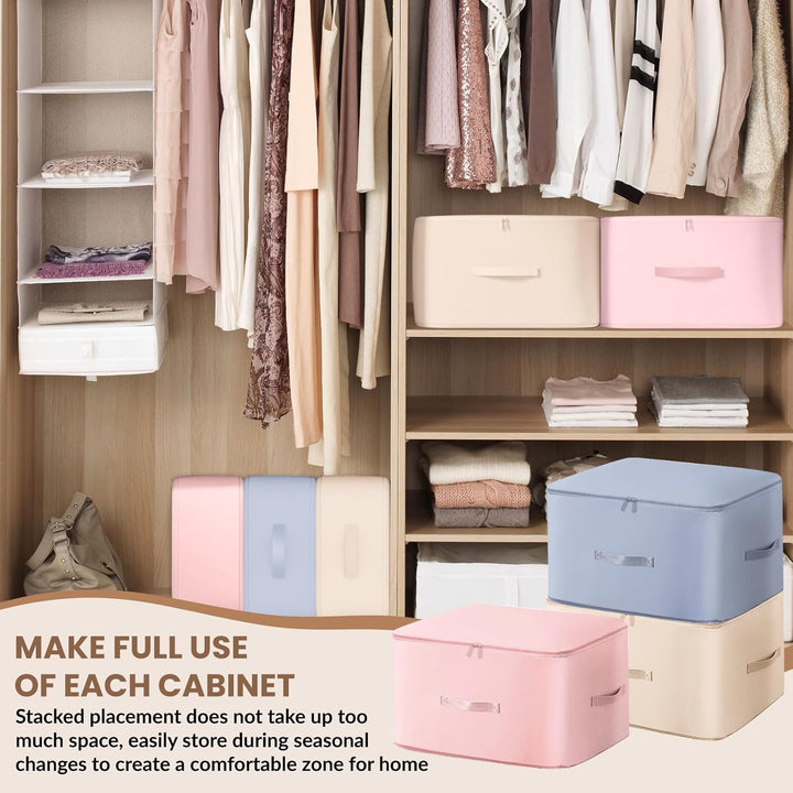 3 Stück Ultra Platzsparender Selbstkomprimierender Organizer, 52x42x60cm Aufbewahrungstasche für Bet