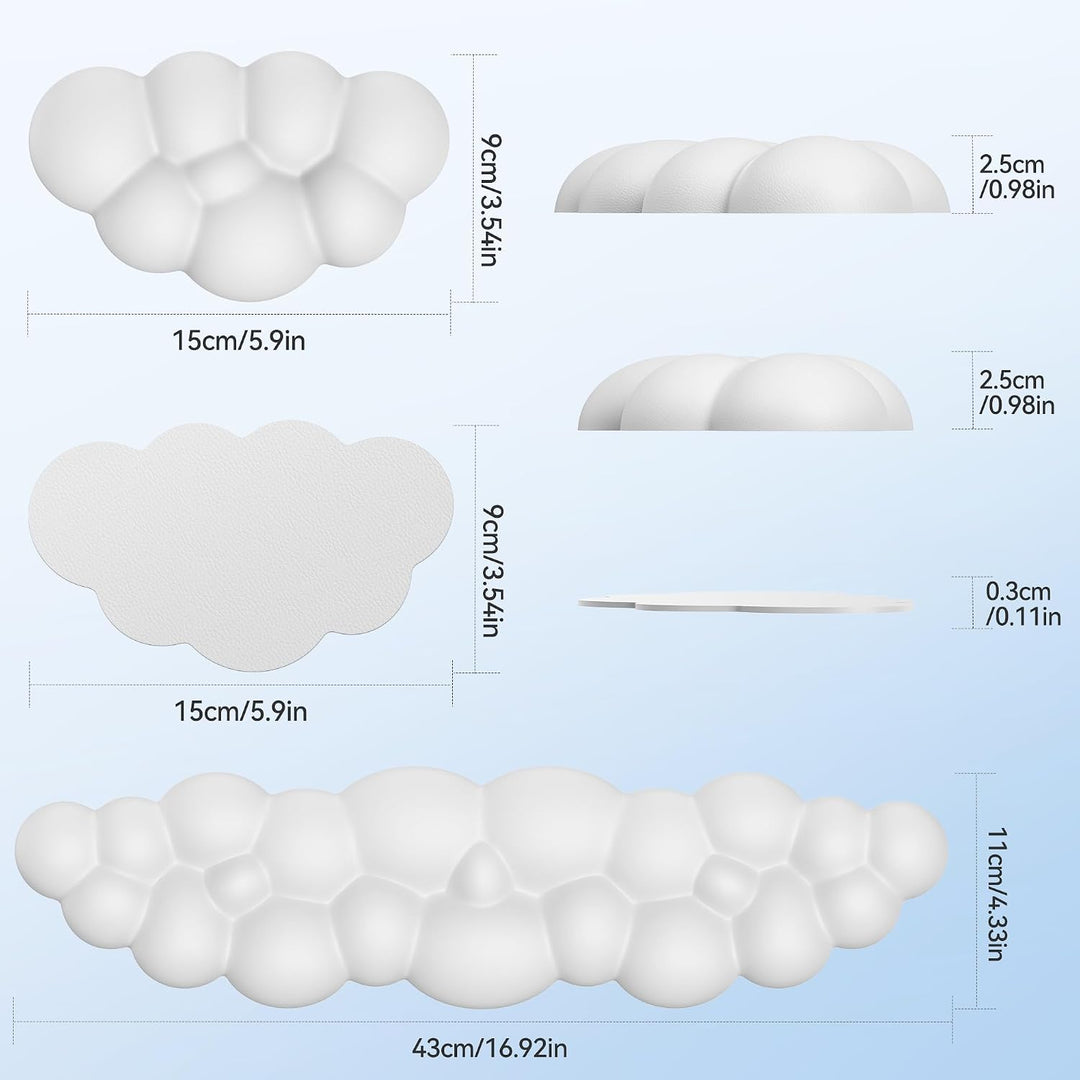 TECKNET Wolke Handballenauflage Tastatur, Ergonomisches & Entspannendes Handgelenk: Memory-Schaum mi