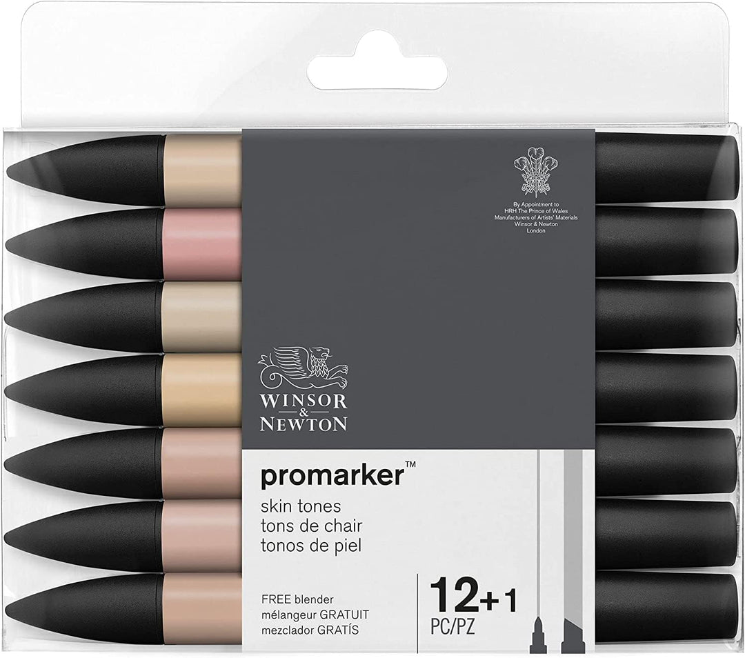 Winsor &amp; Newton 0290172 ProMarker Professioneller Layoutmarker - 2 Spitzen, fein &amp; breit für Zeichnu