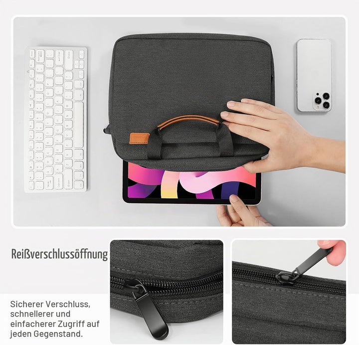 MoKo 9-11" Tablet Tasche Hülle, Schutztasche mit Schultergurt für iPad Pro 11 M2 2022-2018/iPad 10.