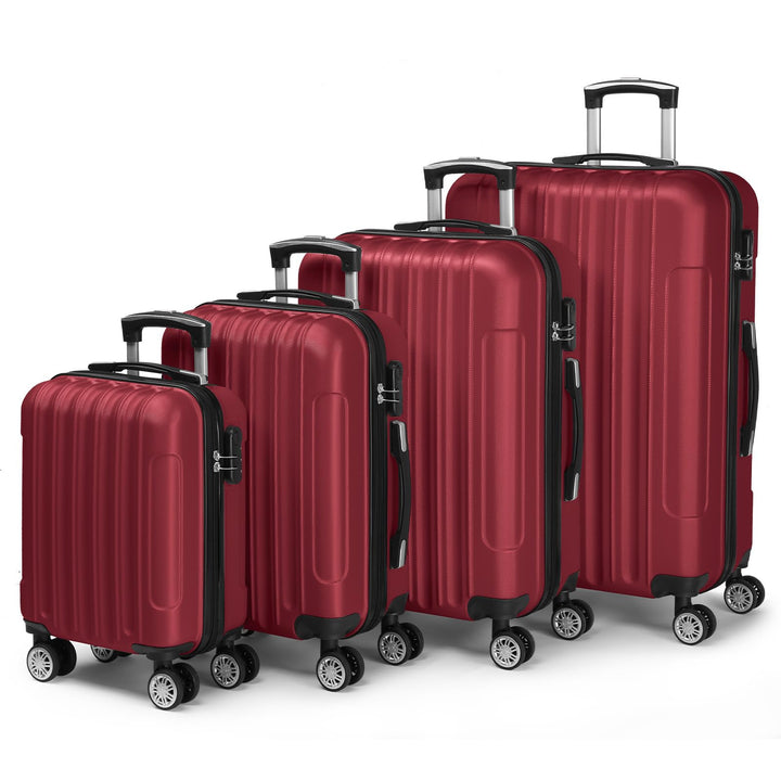 LALAHO Kofferset 3/4/5 teilig, Reisekoffer Set mit Kosmetikkoffer, Hartschalen Koffer Set aus ABS, G