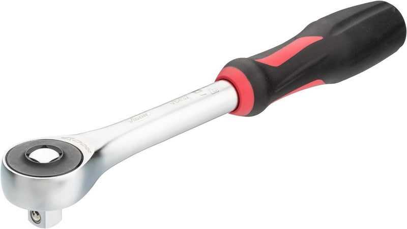 Vigor Umschaltknarre (Vierkant 12,5 mm (1/2 Zoll), 360° Drehgriff, Durchsteckvierkant für Links- und