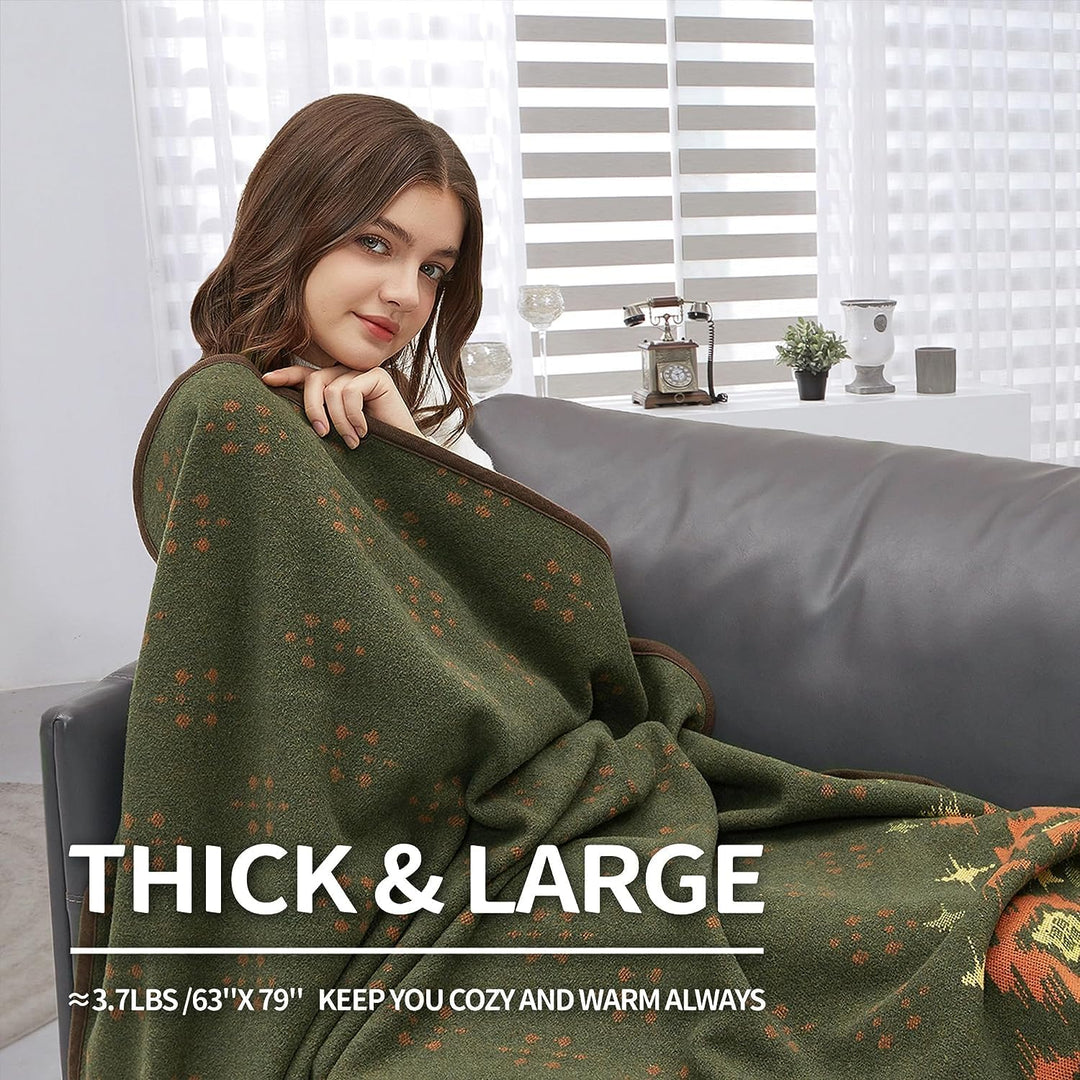ACUSHLA Tragbare Kuscheldecke MerinoWolle Wolldecke warm Decke TV Decke Kuscheldecke (Wolle) – Gebur