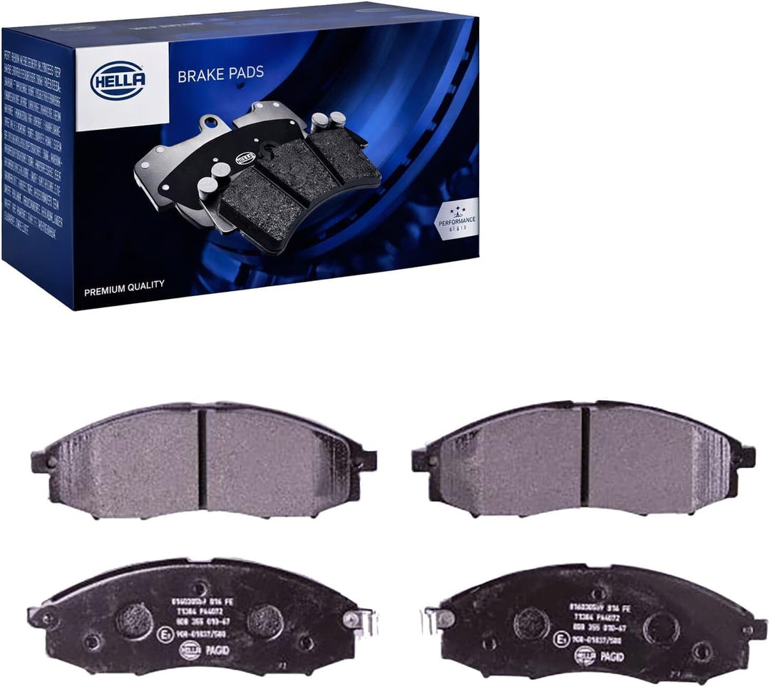 HELLA PAGID 8DB 355 010-671 Bremsbelagsatz - T1384 - Dicke/Stärke: 17mm - Bremssystem: Akebono - mit