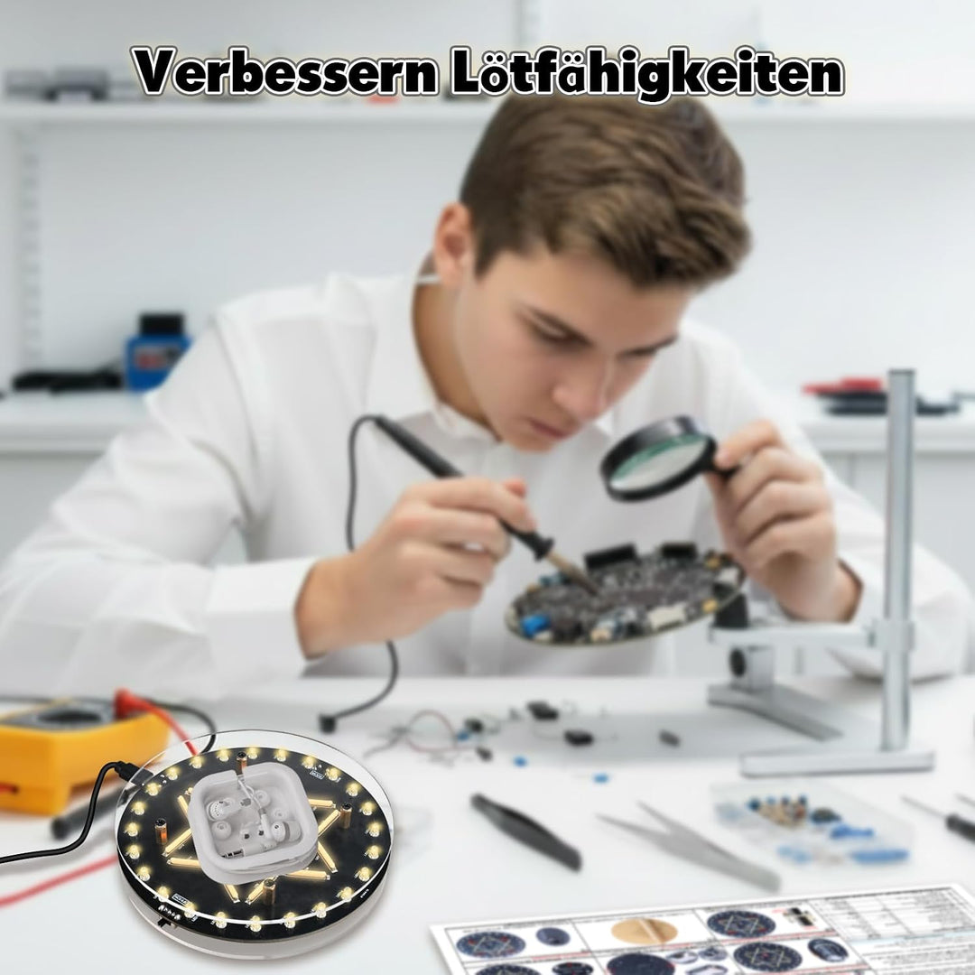 DIY Futuristisches LED Regal Löt Bausatz mit Sensor, Interaktives Licht Projekt zum Löten Lernen, ST