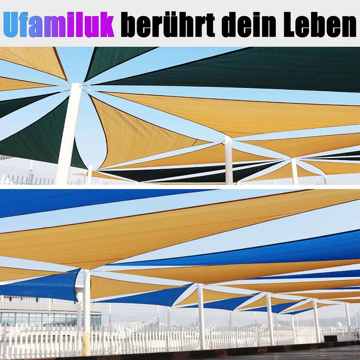 Ufamiluk sonnensegel wasserdicht rechteckig 1.5x3m sonnensegel Balkon Regenschutz 95% UV Schutz Wind