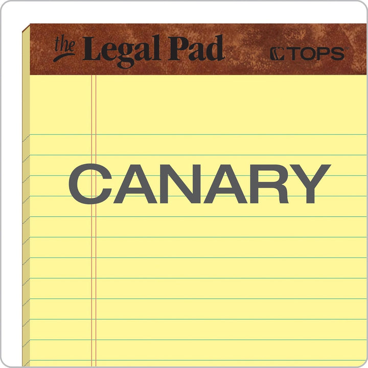Tops Legal Pads, Kanarienvögel, 12/Pack Für jeden Tag 5 x 8 Inch canary 5 x 8 Inch Standard, 5 x 8 S